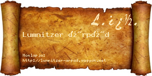Lumnitzer Árpád névjegykártya